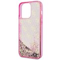 Guess nakładka do iPhone 14 Pro 6,1" GUHCP14LLC4PSGP różowa hardcase Liquid Glitter 4G Translucent