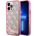 Guess nakładka do iPhone 14 Pro 6,1" GUHCP14LLC4PSGP różowa hardcase Liquid Glitter 4G Translucent