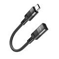 HOCO adapter OTG Typ C (mski) do Lightning (eski) 3A U107 0,1 m czarny