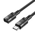 HOCO adapter OTG Typ C (mski) do Typ C (eski) 3A U107 1,2 m czarna