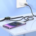HOCO adowarka indukcyjna 2w1 Typ C do Apple Watch + kabel adowania Lightning PD QC 3A CW54 1,2 m czarna
