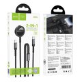 HOCO adowarka indukcyjna 2w1 Typ C do Apple Watch + kabel adowania Lightning PD QC 3A CW54 1,2 m czarna