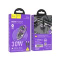 HOCO adowarka samochodowa USB A + Typ C + kabel Typ C do Typ C PD QC3.0 3A 30W Z53A fioletowa