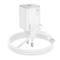 HOCO adowarka sieciowa Typ C + kabel Typ C do Lightning QC PD 20W N40 biaa