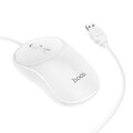 HOCO mysz komputerowa przewodowa USB A GM13 1,5 m biaa