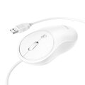 HOCO mysz komputerowa przewodowa USB A GM13 1,5 m biaa