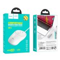 HOCO mysz komputerowa przewodowa USB A GM13 1,5 m biaa