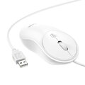 HOCO mysz komputerowa przewodowa USB A GM13 1,5 m biaa