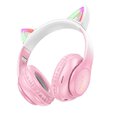 HOCO suchawki bezprzewodowe bluetooth nagowne W42 Kocie Uszy kwiat wini