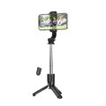HOCO uchwyt selfie stick tripod z bezprzewodowym pilotem Figure K17 czarny