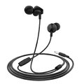 HOCO zestaw słuchawkowy / słuchawki dokanałowe jack 3,5mm z mikrofonem M60 czarne