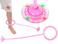 Skakanka, hula hop na nogę różowe LED