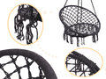 Duża huśtawka, fotel bocianie gniazdo z oparciem czarna