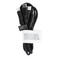 Kabel 3w1 Typ C do Lightning / Typ C / Micro USB 2,4A C171 1,2 m czarny