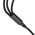 Kabel 3w1 Typ C do Lightning / Typ C / Micro USB 2,4A C171 1,2 m czarny