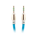 Kabel audio jack 3,5mm - jack 3,5mm 1,0 m niebieski woreczek