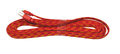Kabel micro USB płaski, oplot nylonowy 2M - czerwony z wzorami żółtymi