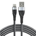 Kabel pleciony USB - USB-C / Typ-C everActive CBB-1CG - szybkie ładowanie - 1m szary