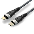 Kabel pleciony USB - Lightning everActive CBB-1CIG - szybkie ładowanie - 1m szary
