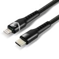 Kabel przewód USB-C - Apple Lightning RGB LED 100cm everActive CBB-1CIR do szybkiego ładowania Power Delivery 27W