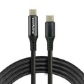 Kabel przewód USB-C PD LCD 300cm everActive CBB-3PDL Power Delivery 2.0 z obsługą szybkiego ładowania 2,25A/20V 45W