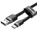 Baseus Grain C8-K CCALL-ML01 3.1A ładowarka samochodowa 2xUSB + kabel USB - USB-C / Typ-C 100cm 