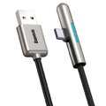 Kabel przewód USB - USB-C / Typ-C kątowy 100cm Baseus Iridescent CAT7C-B01 Super Quick Charge 40W 4A szybkie ładowanie