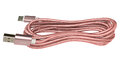 Kabel USB-C jasnoróżowy, oplot nylonowy 2M - szybkie ładowanie