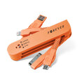 Kabel USB Forever 3w1 Apple iPhone 3 / 4 30pin + Apple iPhone 5 / 6 8pin lightning + microUSB orange