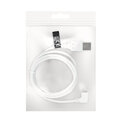 Kabel USB - Lightning 1,0 m 1A biały kątowy woreczek