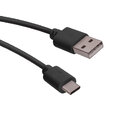 Kabel USB - USB-C 1,5 m 1A czarny woreczek 