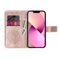 Kabura MEZZO Book do XIAOMI Redmi Note 14 5G mandala złoty róż