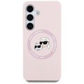 KARL LAGERFELD futerał do SAMSUNG S25 KLHMS25SSKCHTCP (Magnetic Silicone Double Heads) różowy