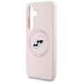 KARL LAGERFELD futerał do SAMSUNG S25 KLHMS25SSKCHTCP (Magnetic Silicone Double Heads) różowy