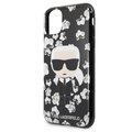 Karl Lagerfeld nakładka do iPhone 11 KLHCN61FLFBBK czarny hard case Flower Iconic Karl
