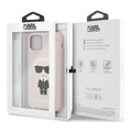 Karl Lagerfeld nakładka do iPhone 11 KLHCN61SLFKPI jasnoróżowy hard case Silicone Iconic