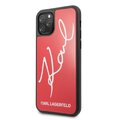 Karl Lagerfeld iPhone 11 Pro KLHCN58DLKSRE czerwony hard case Signature Glitter