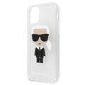 Karl Lagerfeld nakładka do iPhone 11 Pro KLHCN58TPUTRIKSL srebrny hard case Glitter Iconic Karl