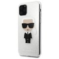 Karl Lagerfeld iPhone 11 Pro KLHCN58TPUTRIKSL srebrny hard case Glitter Iconic Karl
