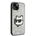 Karl Lagerfeld nakładka do iPhone 14 Plus 6,7" KLHCP14MG2CPS srebrna hardcase Glitter Choupette Patch