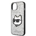 Karl Lagerfeld nakładka do iPhone 14 Plus 6,7" KLHCP14MG2CPS srebrna hardcase Glitter Choupette Patch