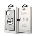 Karl Lagerfeld nakładka do iPhone 14 Plus 6,7" KLHCP14MG2CPS srebrna hardcase Glitter Choupette Patch
