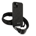 Karl Lagerfeld nakładka do iPhone 14 Plus 6,7" KLHCP14MSTMMK czarna hardcase Monogram Plaque Logo Strap