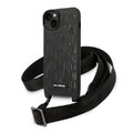 Karl Lagerfeld nakładka do iPhone 14 Plus 6,7" KLHCP14MSTMMK czarna hardcase Monogram Plaque Logo Strap