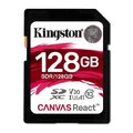 Kingston Canvas React SDXC 128GB class 10 UHS-I U3 V30 A1 - 80/100MB/s