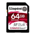 Kingston Canvas React SDXC 64GB class 10 UHS-I U3 V30 A1 - 80/100MB/s