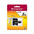Karta pamięci Transcend microSD 2GB + adapter do SD