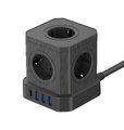 Kostka zasilająca Newell GaN Power Cube 9w1 - czarna