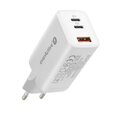 Ładowarka sieciowa everActive GaN SC-650Q z gniazdem USB oraz 2x USB-C PD PPS QC4+ 65W