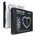Lampa LED Ring / Heart Stream RGB pierścieniowa 10 cali FULL COLOR z uchwytem na telefon + statyw JM26-10